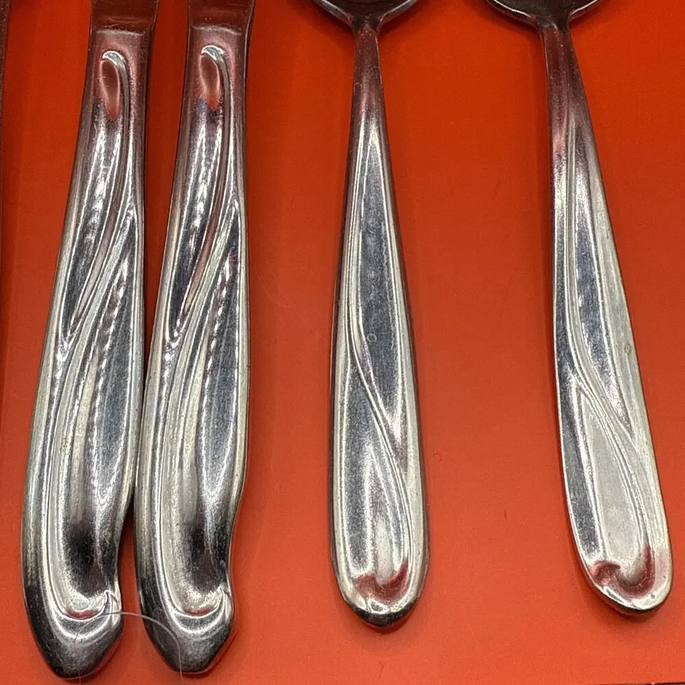 (6)Reed & Barton EDGARTOWN Soup Serving Spoon Knife Stainless Flatware Glossy